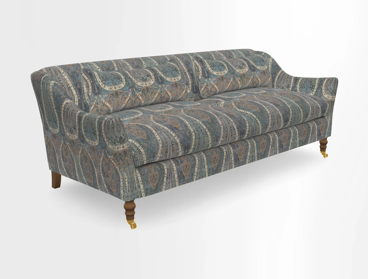 Cromer 3 Seater Sofa in RHS Botanicals Henry Moon Lions Tail Terracotta