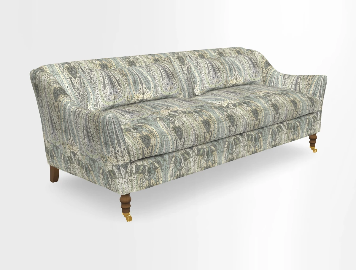 Cromer 3 Seater Sofa in RHS Botanicals Henry Moon Lions Tail Terracotta