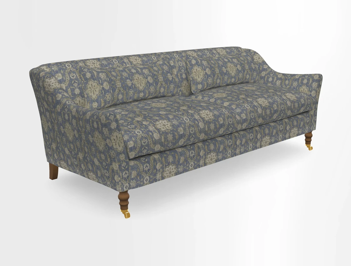 Cromer 3 Seater Sofa in RHS Botanicals Henry Moon Lions Tail Terracotta