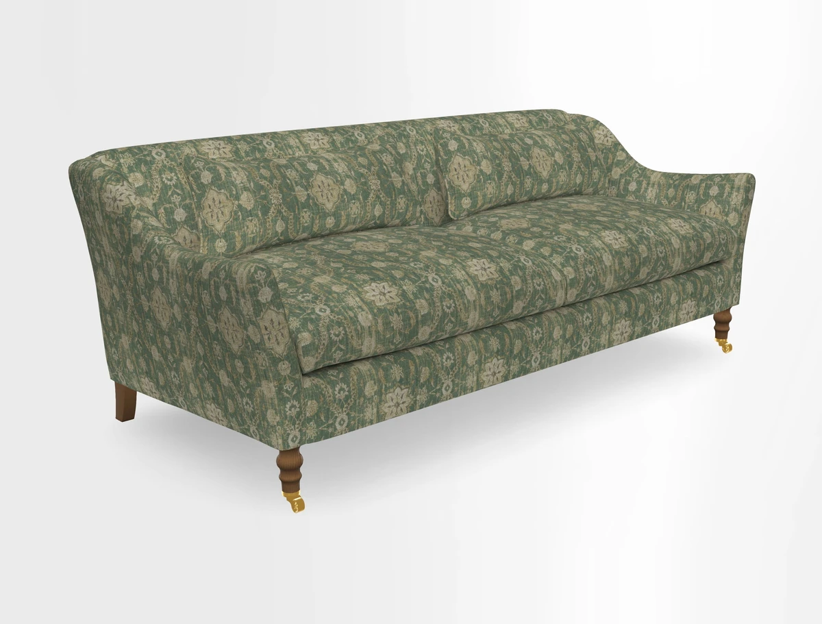 Cromer 3 Seater Sofa in RHS Botanicals Henry Moon Lions Tail Terracotta