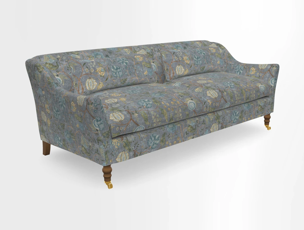Cromer 3 Seater Sofa in RHS Botanicals Henry Moon Lions Tail Terracotta