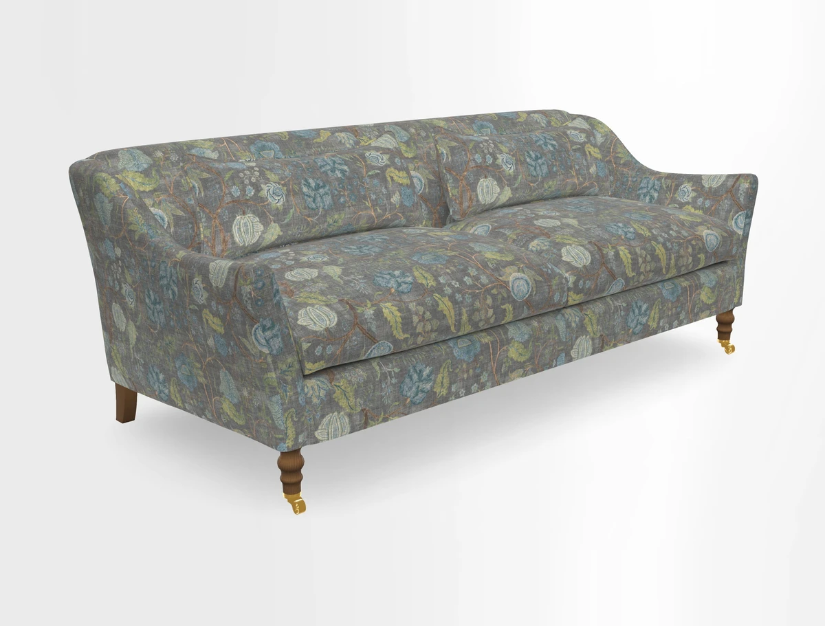 Cromer 3 Seater Sofa in RHS Botanicals Henry Moon Lions Tail Terracotta