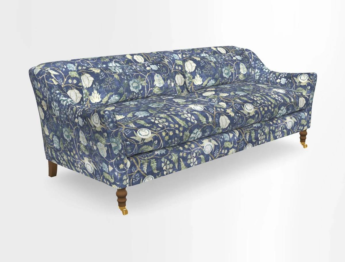 Cromer 3 Seater Sofa in RHS Botanicals Henry Moon Lions Tail Terracotta