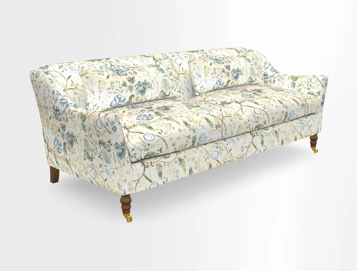Cromer 3 Seater Sofa in RHS Botanicals Henry Moon Lions Tail Terracotta