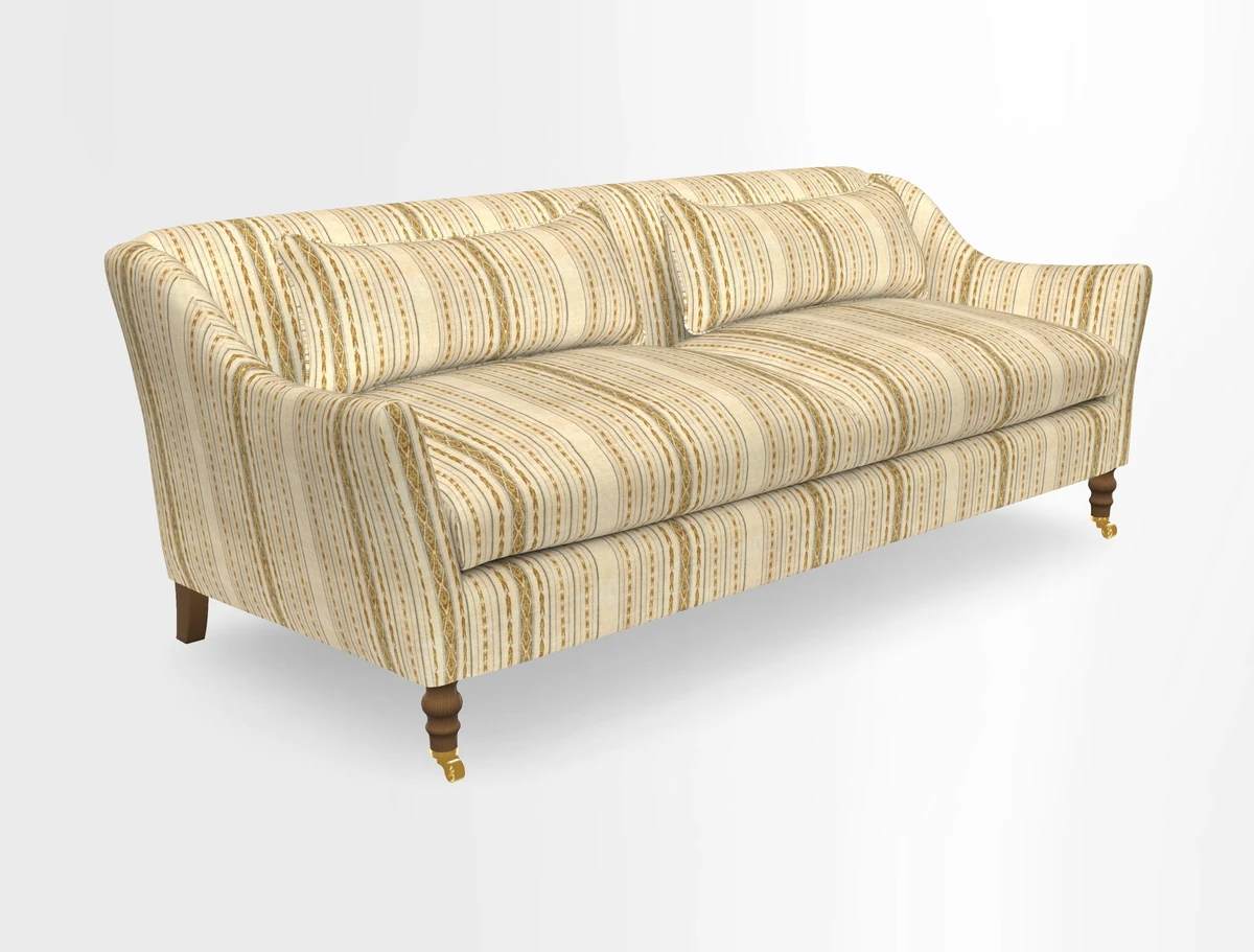 Cromer 3 Seater Sofa in RHS Botanicals Henry Moon Lions Tail Terracotta