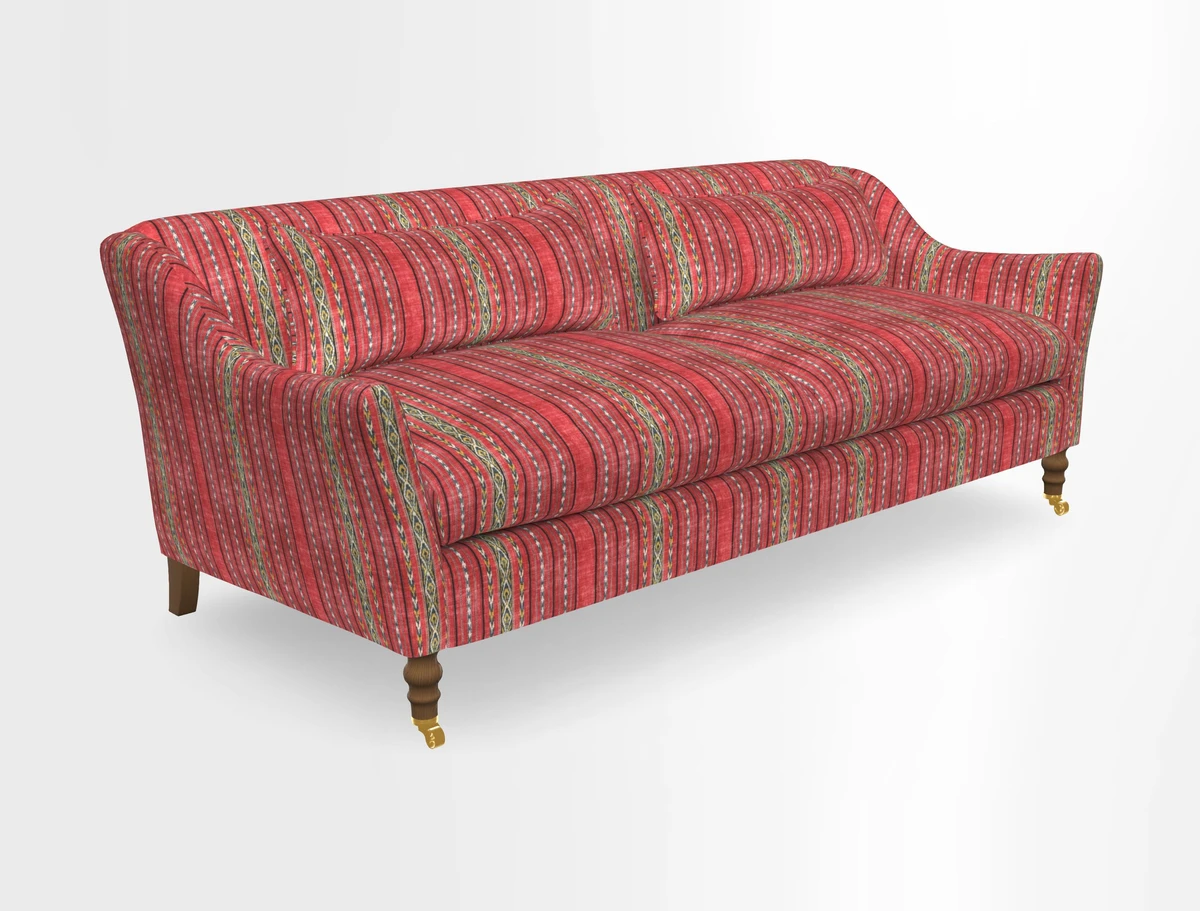 Cromer 3 Seater Sofa in RHS Botanicals Henry Moon Lions Tail Terracotta