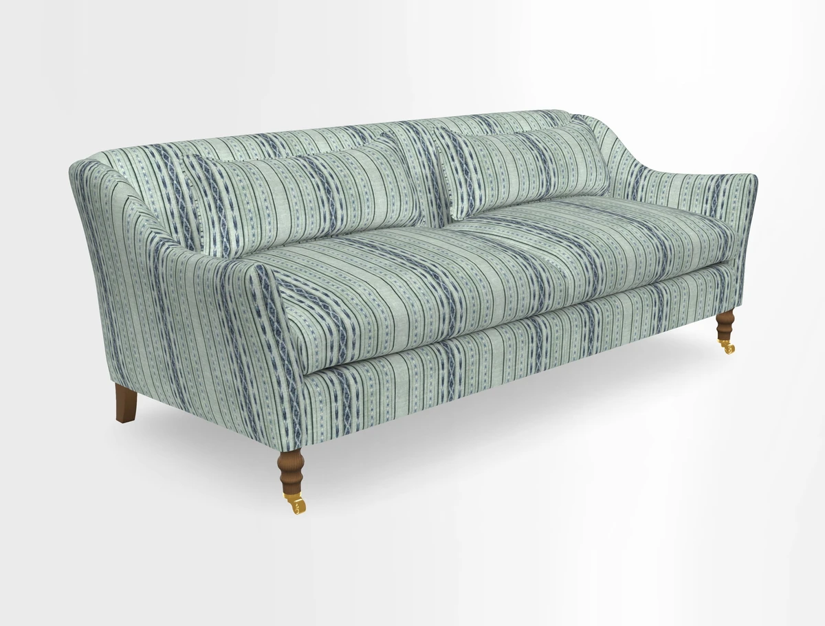 Cromer 3 Seater Sofa in RHS Botanicals Henry Moon Lions Tail Terracotta