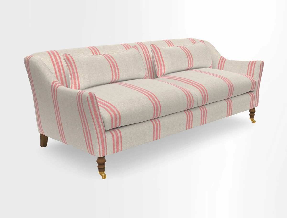 Cromer 3 Seater Sofa in RHS Botanicals Henry Moon Lions Tail Terracotta