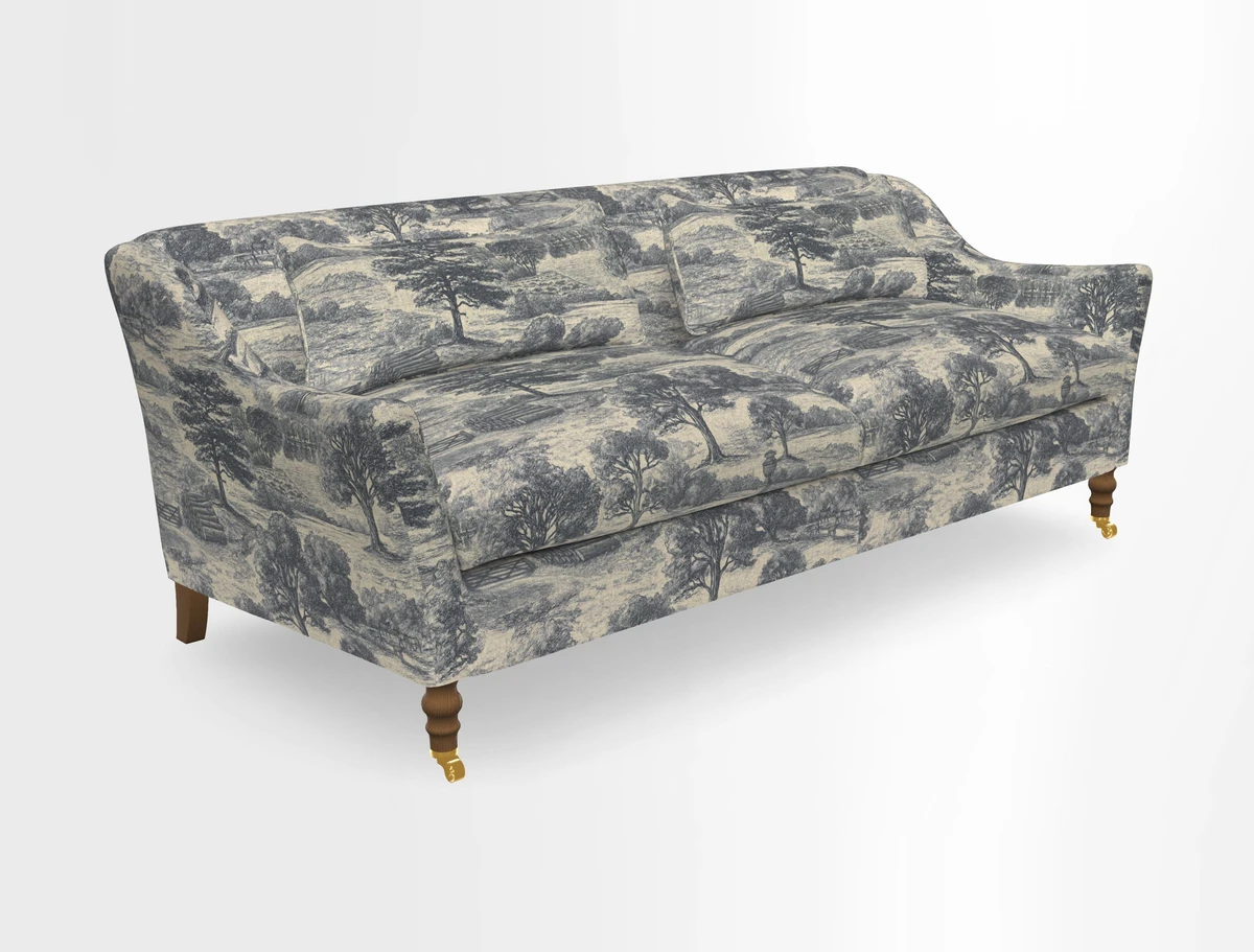 Cromer 3 Seater Sofa in RHS Botanicals Henry Moon Lions Tail Terracotta
