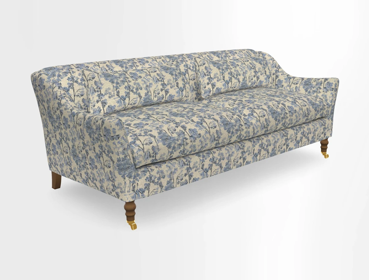 Cromer 3 Seater Sofa in RHS Botanicals Henry Moon Lions Tail Terracotta