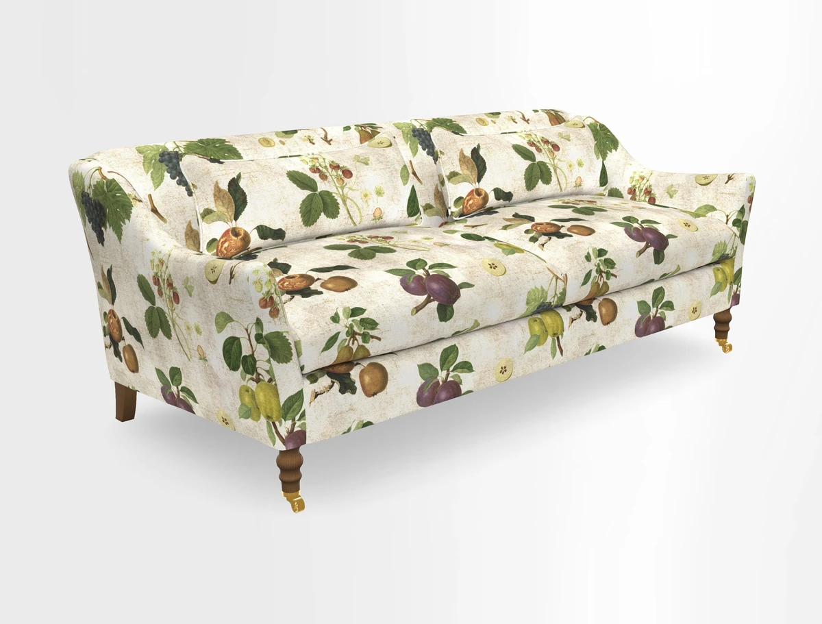 Cromer 3 Seater Sofa in RHS Botanicals Henry Moon Lions Tail Terracotta