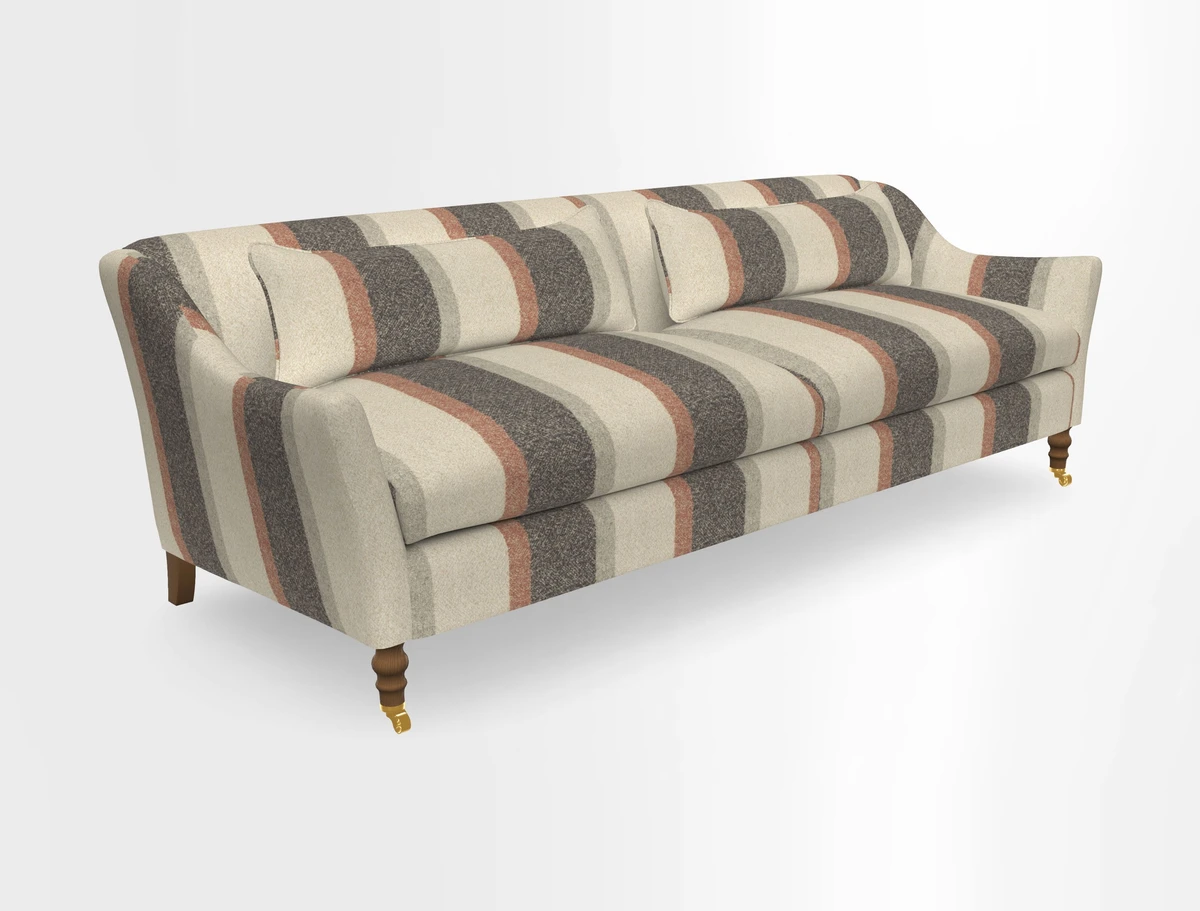 Cromer 3 Seater Sofa in RHS Botanicals Henry Moon Lions Tail Terracotta