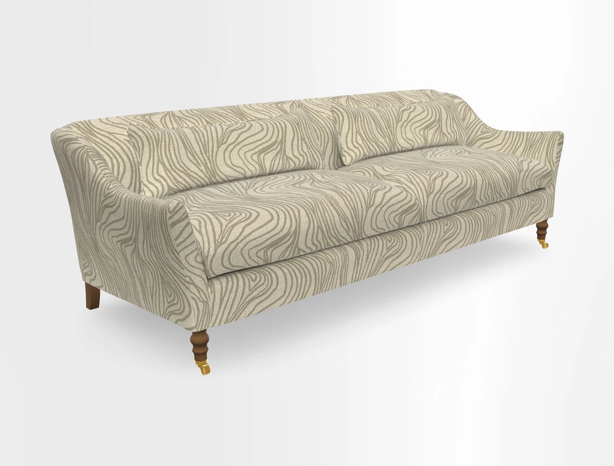Cromer 3 Seater Sofa in RHS Botanicals Henry Moon Lions Tail Terracotta