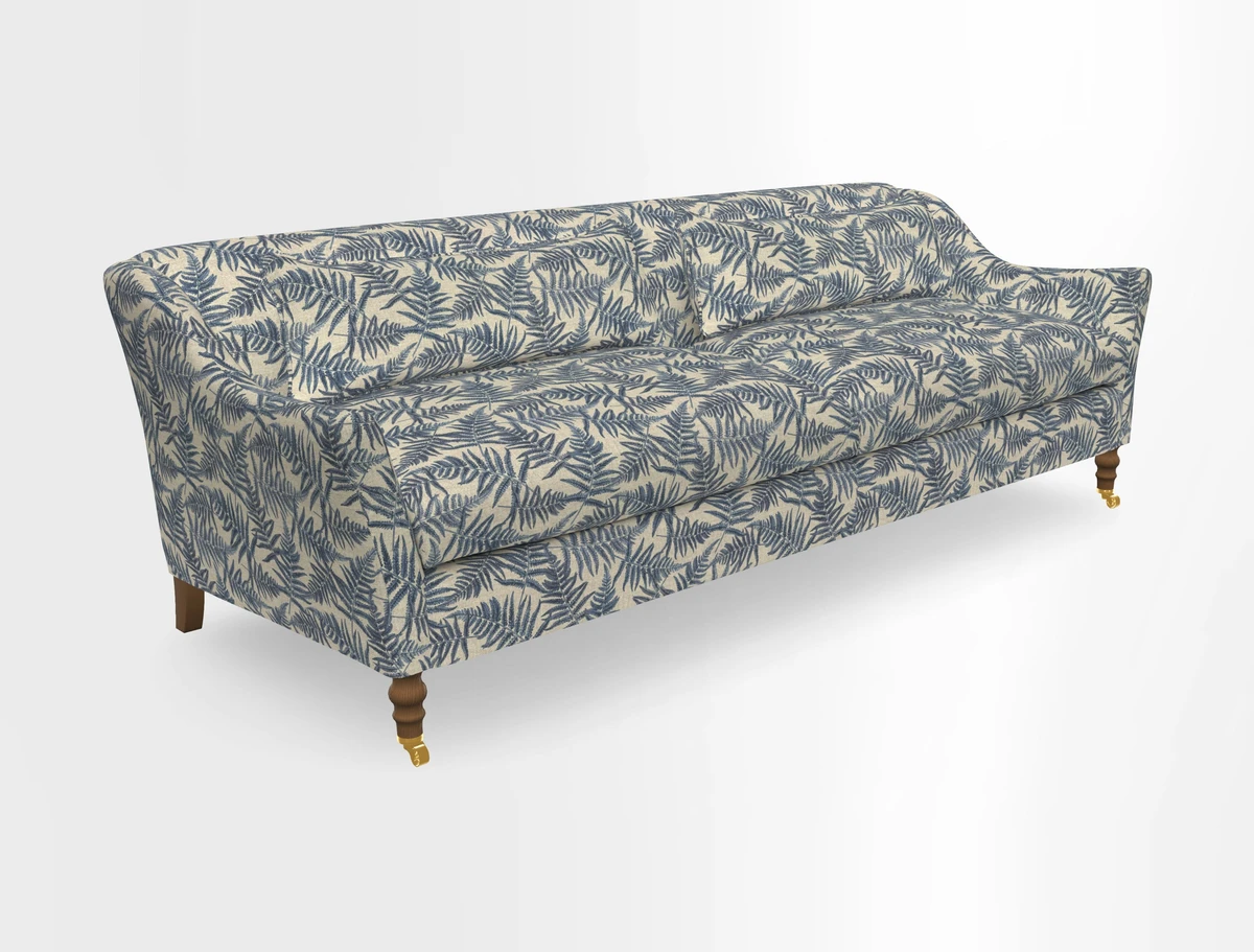 Cromer 3 Seater Sofa in RHS Botanicals Henry Moon Lions Tail Terracotta