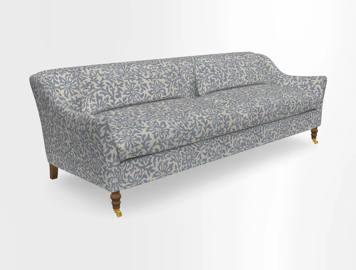 Cromer 3 Seater Sofa in RHS Botanicals Henry Moon Lions Tail Terracotta