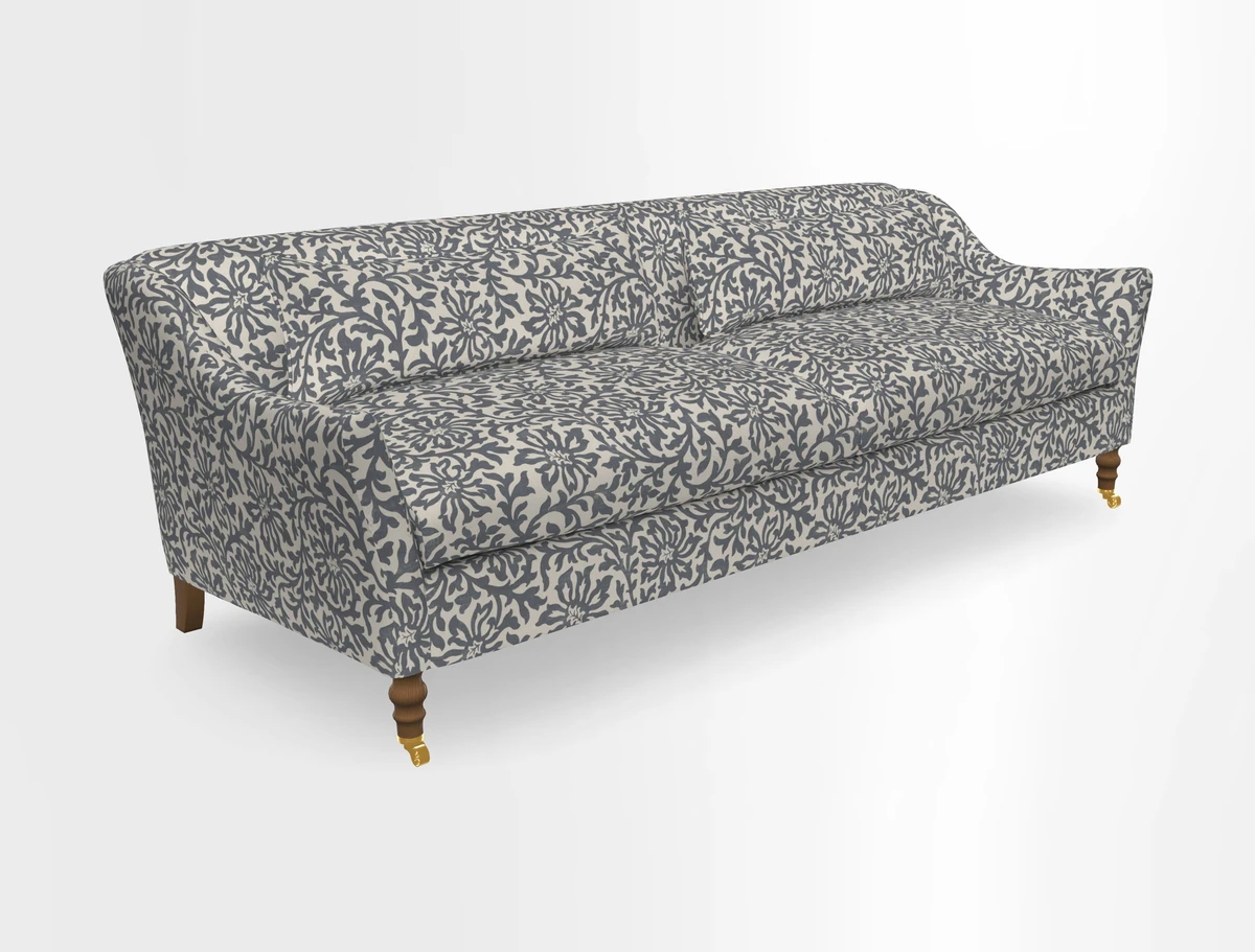 Cromer 3 Seater Sofa in RHS Botanicals Henry Moon Lions Tail Terracotta
