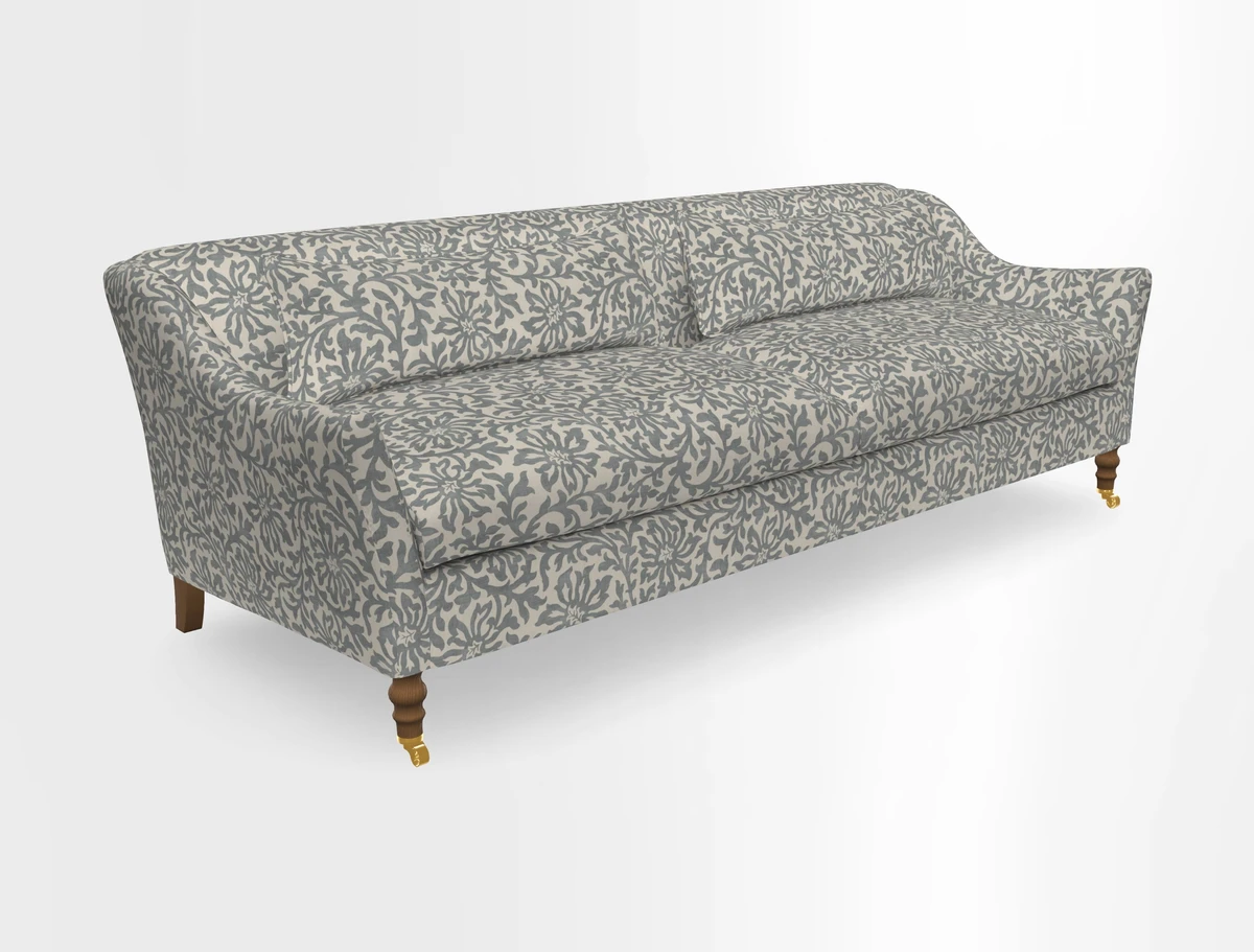 Cromer 3 Seater Sofa in RHS Botanicals Henry Moon Lions Tail Terracotta