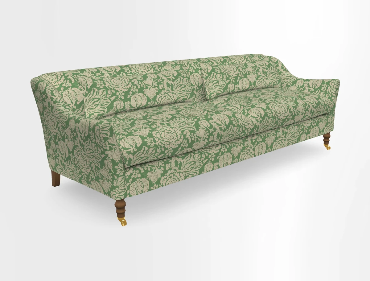 Cromer 3 Seater Sofa in RHS Botanicals Henry Moon Lions Tail Terracotta