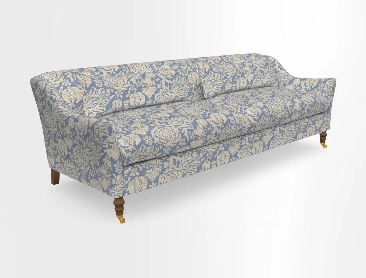 Cromer 3 Seater Sofa in RHS Botanicals Henry Moon Lions Tail Terracotta