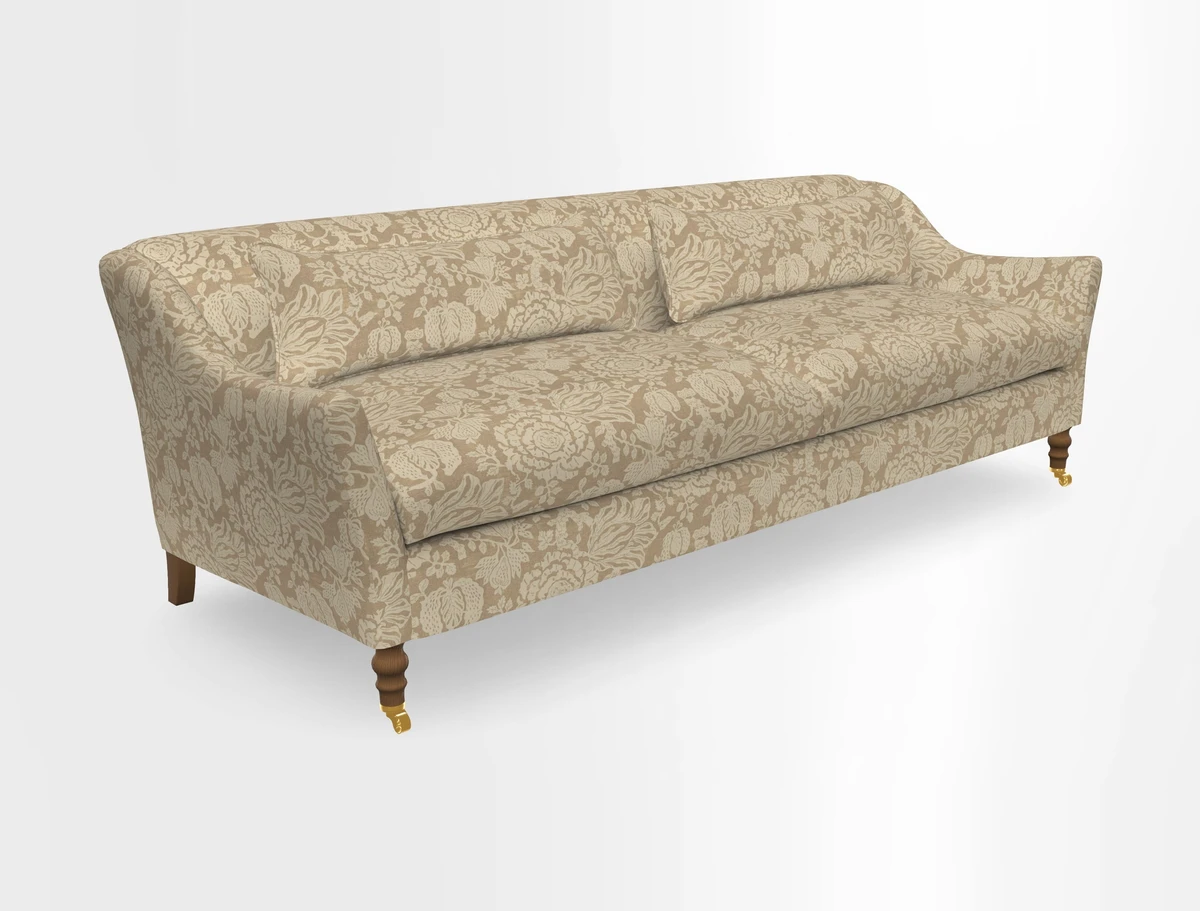 Cromer 3 Seater Sofa in RHS Botanicals Henry Moon Lions Tail Terracotta