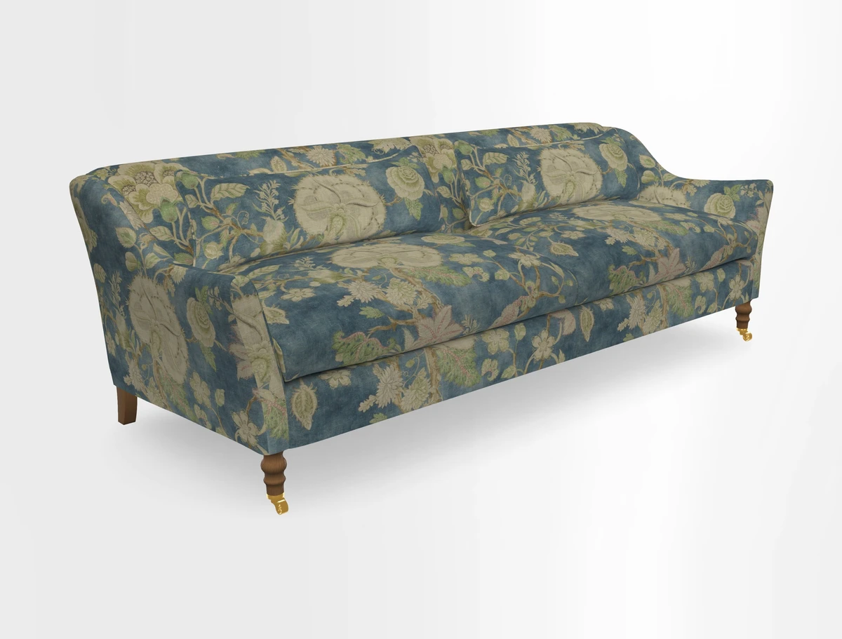 Cromer 3 Seater Sofa in RHS Botanicals Henry Moon Lions Tail Terracotta