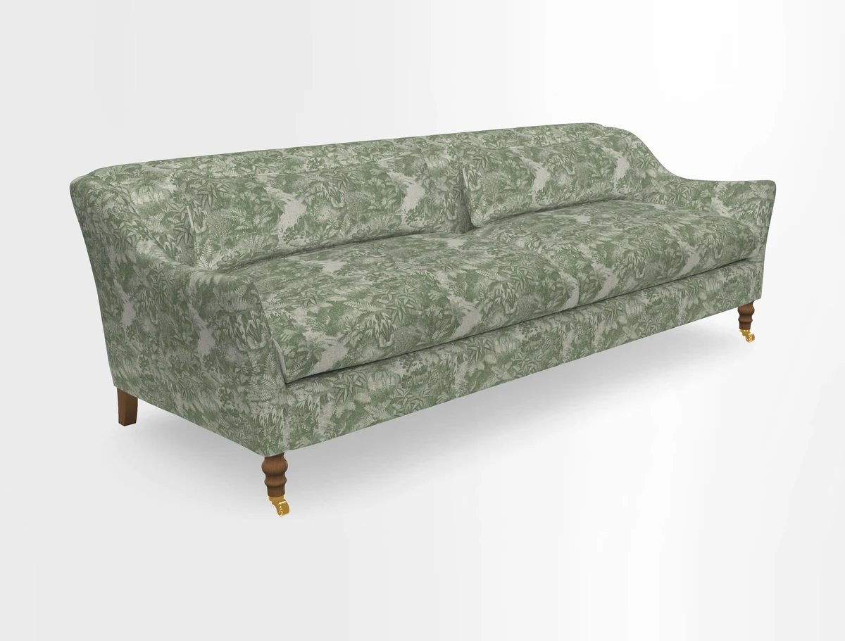 Cromer 3 Seater Sofa in RHS Botanicals Henry Moon Lions Tail Terracotta