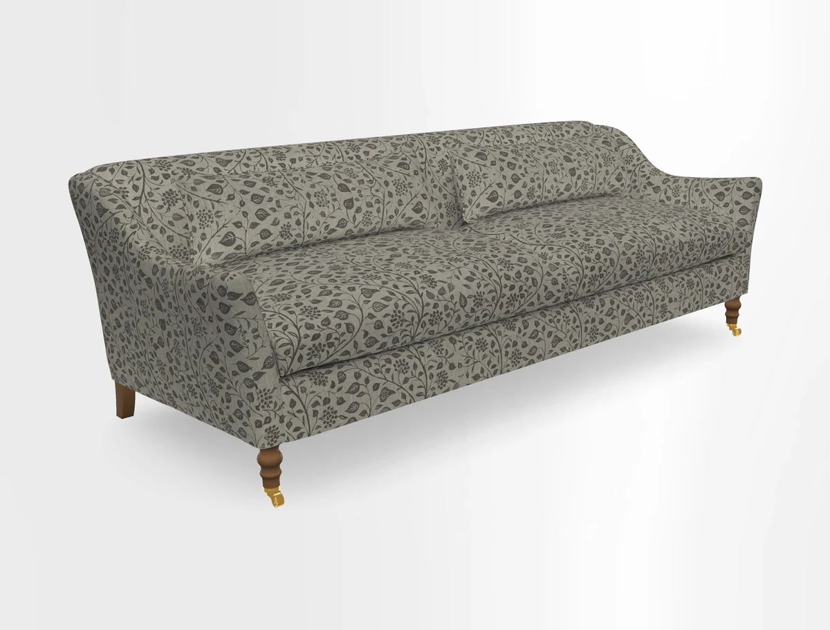 Cromer 3 Seater Sofa in RHS Botanicals Henry Moon Lions Tail Terracotta
