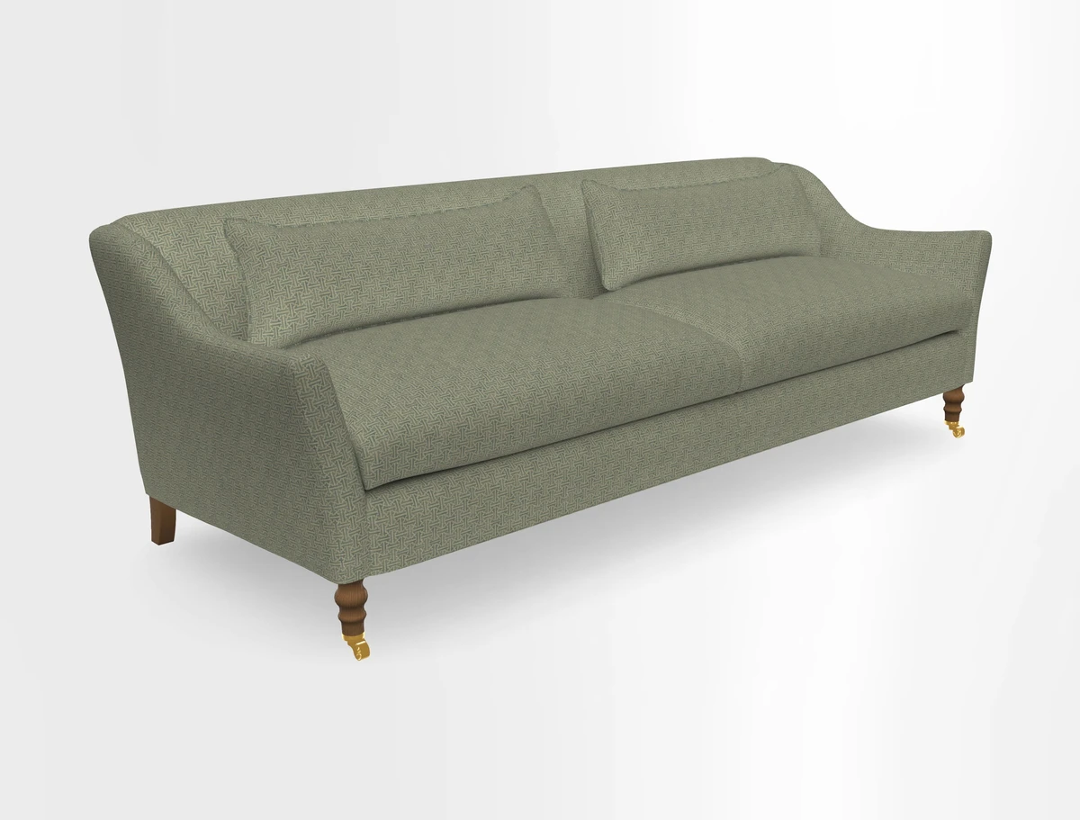 Cromer 3 Seater Sofa in RHS Botanicals Henry Moon Lions Tail Terracotta