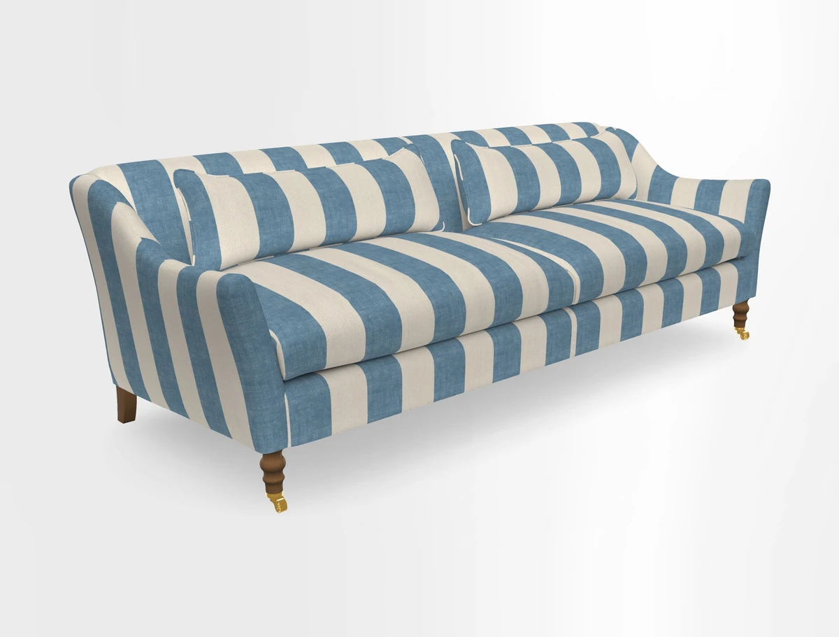 Cromer 3 Seater Sofa in RHS Botanicals Henry Moon Lions Tail Terracotta