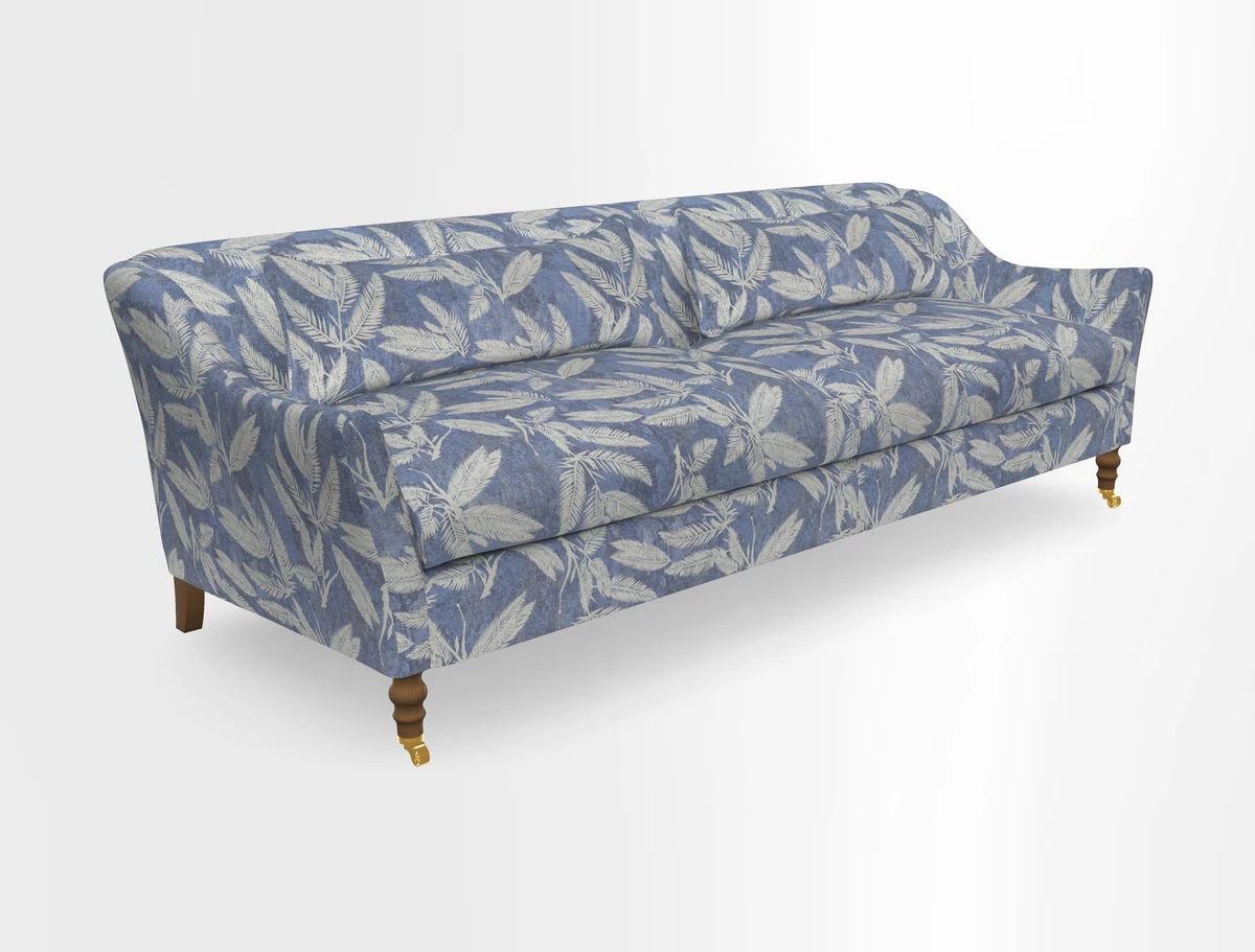 Cromer 3 Seater Sofa in RHS Botanicals Henry Moon Lions Tail Terracotta