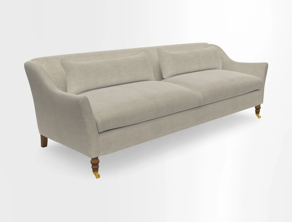 Cromer 3 Seater Sofa in RHS Botanicals Henry Moon Lions Tail Terracotta