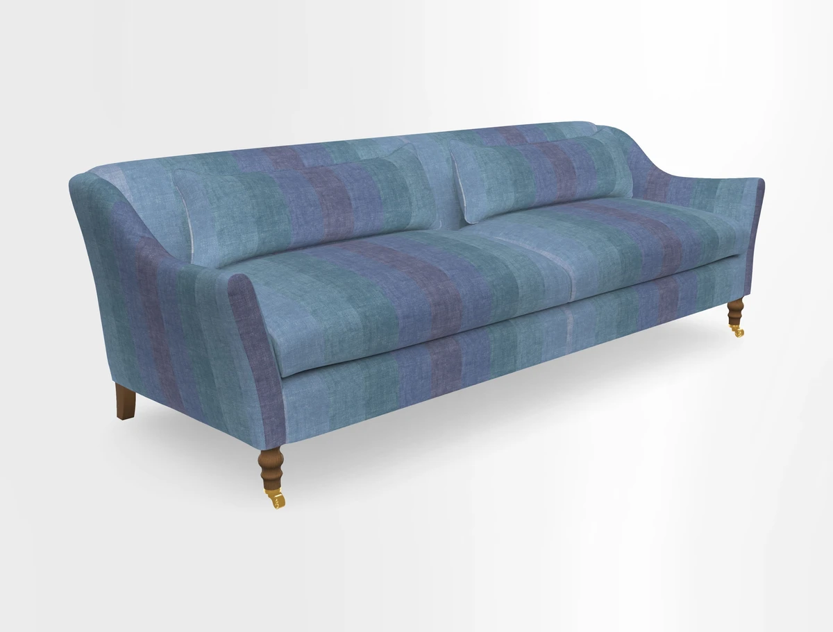 Cromer 3 Seater Sofa in RHS Botanicals Henry Moon Lions Tail Terracotta