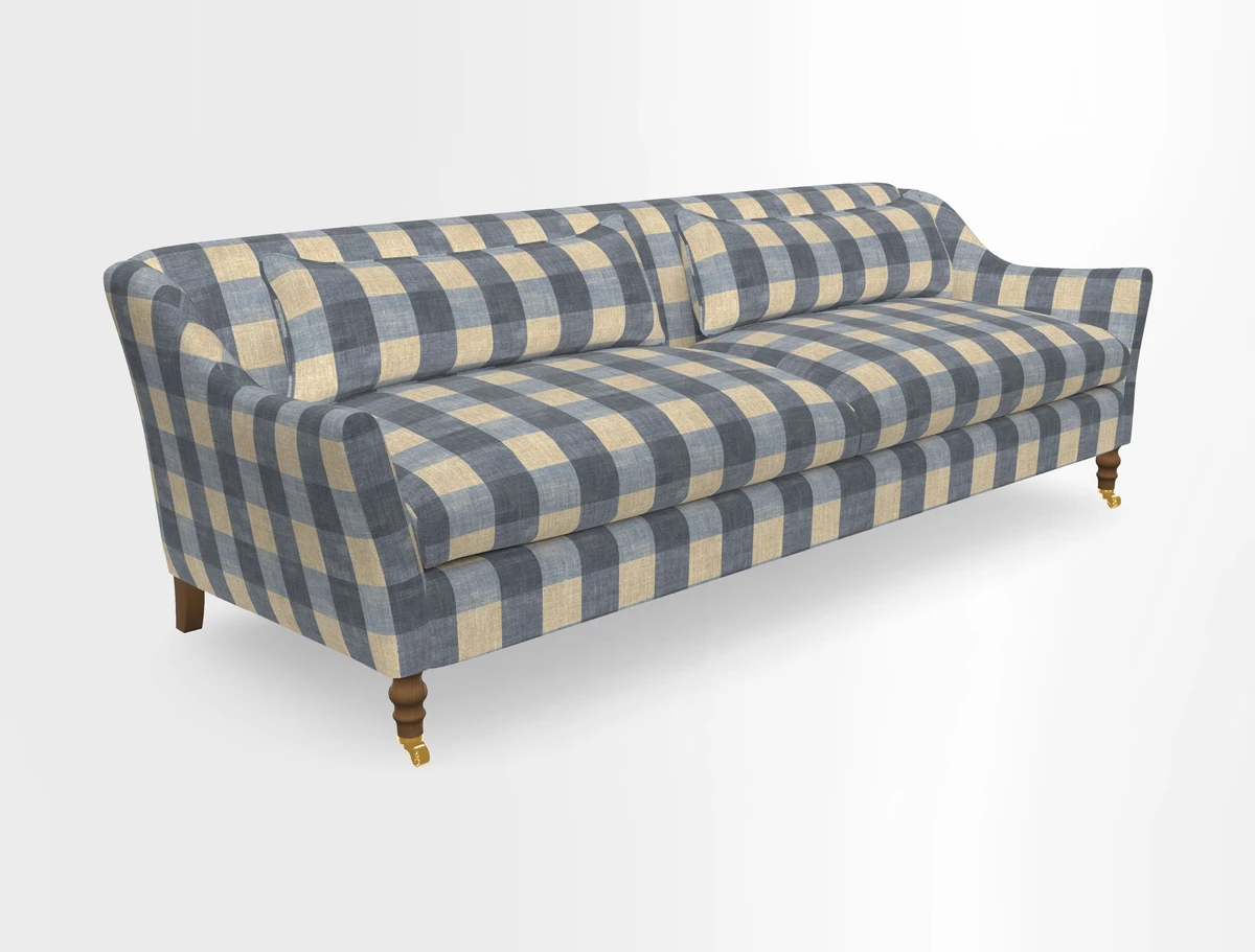 Cromer 3 Seater Sofa in RHS Botanicals Henry Moon Lions Tail Terracotta