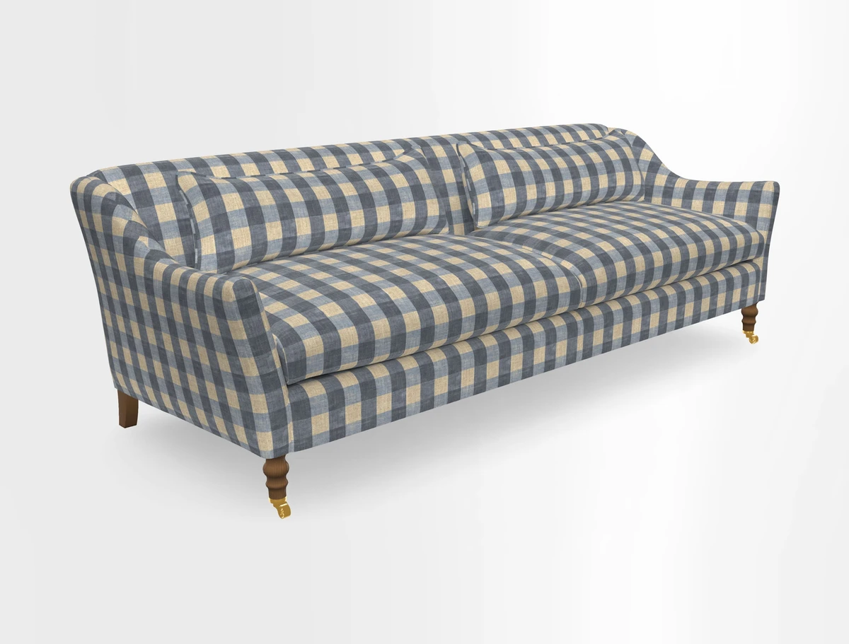 Cromer 3 Seater Sofa in RHS Botanicals Henry Moon Lions Tail Terracotta