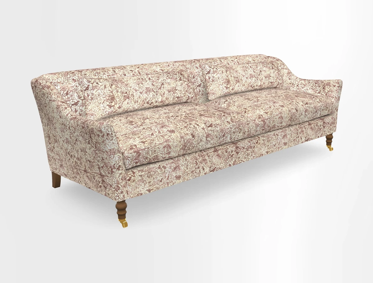 Cromer 3 Seater Sofa in RHS Botanicals Henry Moon Lions Tail Terracotta