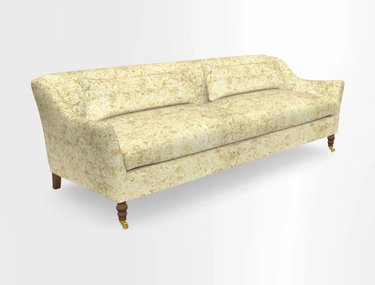 Cromer 3 Seater Sofa in RHS Botanicals Henry Moon Lions Tail Terracotta