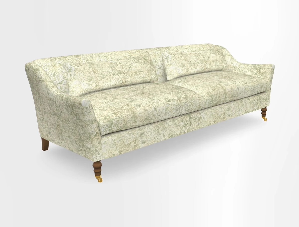 Cromer 3 Seater Sofa in RHS Botanicals Henry Moon Lions Tail Terracotta