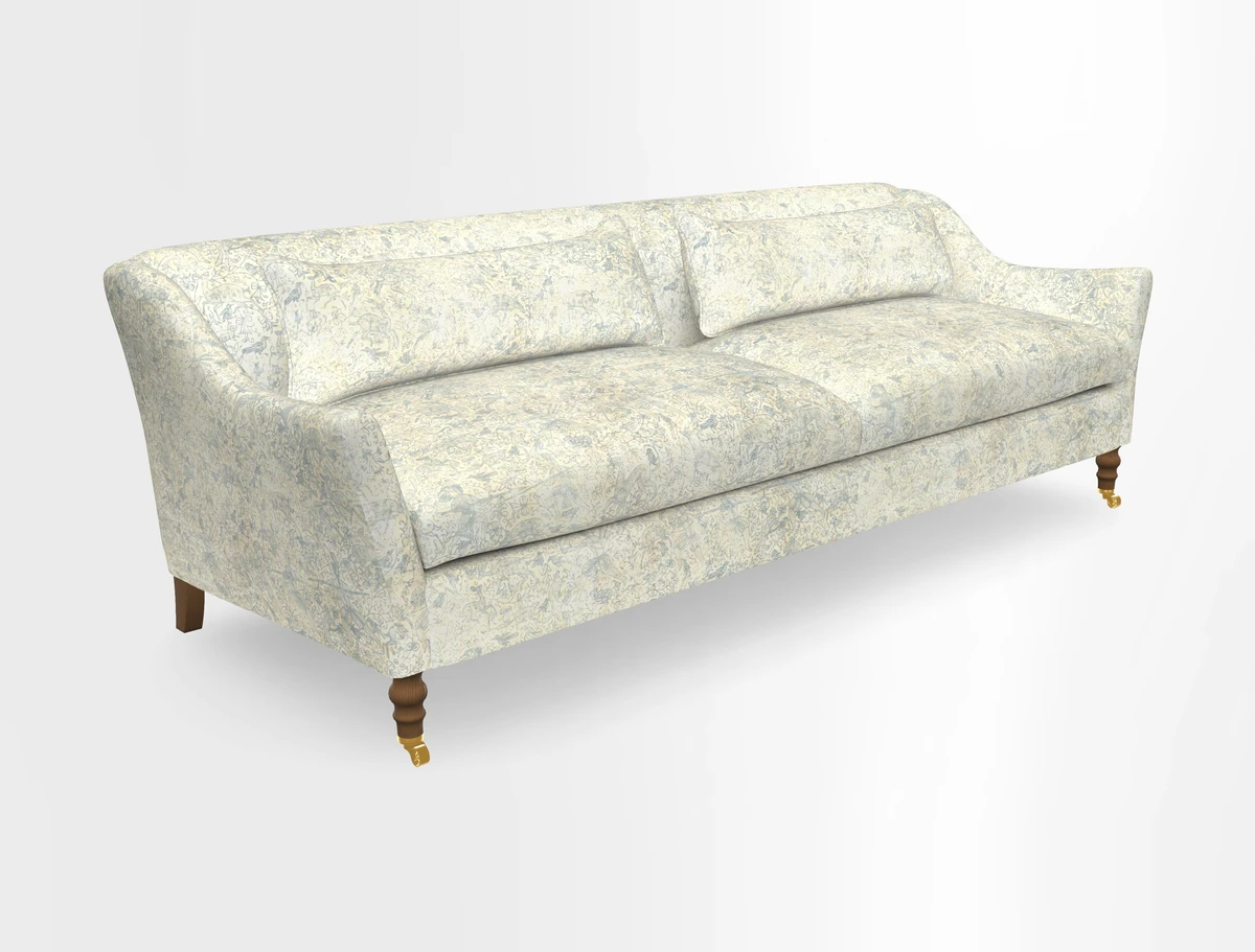 Cromer 3 Seater Sofa in RHS Botanicals Henry Moon Lions Tail Terracotta