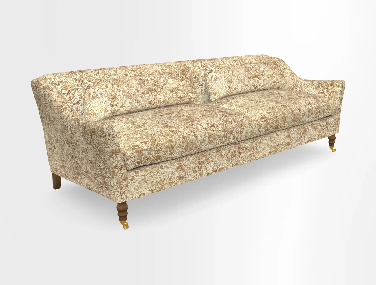 Cromer 3 Seater Sofa in RHS Botanicals Henry Moon Lions Tail Terracotta