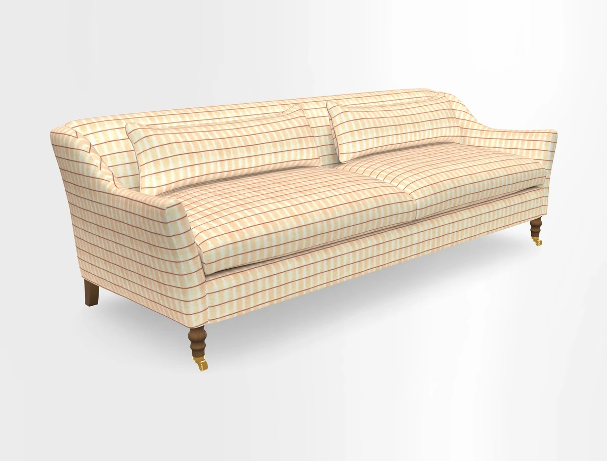 Cromer 3 Seater Sofa in RHS Botanicals Henry Moon Lions Tail Terracotta