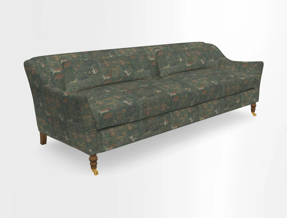 Cromer 3 Seater Sofa in RHS Botanicals Henry Moon Lions Tail Terracotta