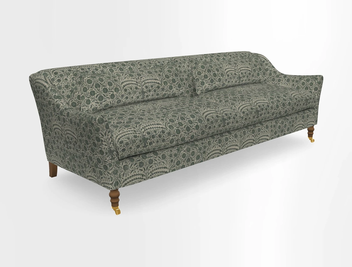 Cromer 3 Seater Sofa in RHS Botanicals Henry Moon Lions Tail Terracotta