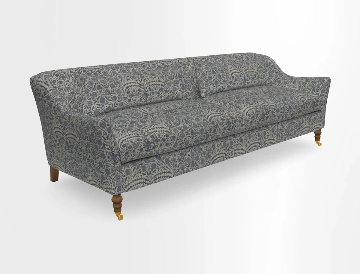 Cromer 3 Seater Sofa in RHS Botanicals Henry Moon Lions Tail Terracotta