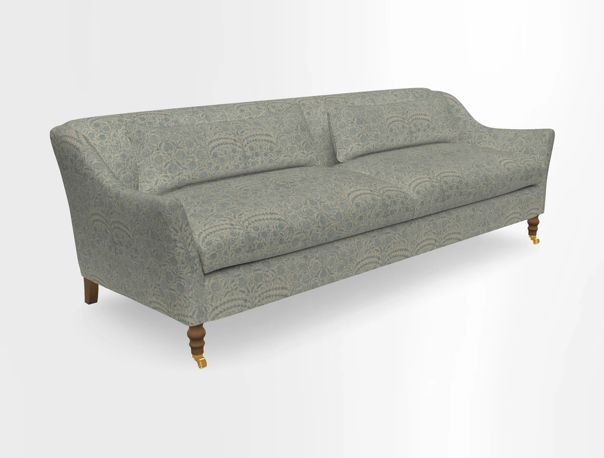 Cromer 3 Seater Sofa in RHS Botanicals Henry Moon Lions Tail Terracotta