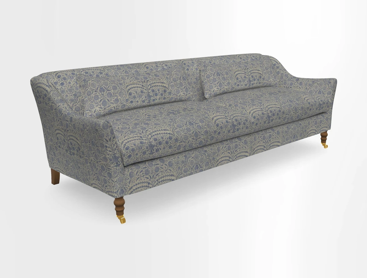 Cromer 3 Seater Sofa in RHS Botanicals Henry Moon Lions Tail Terracotta