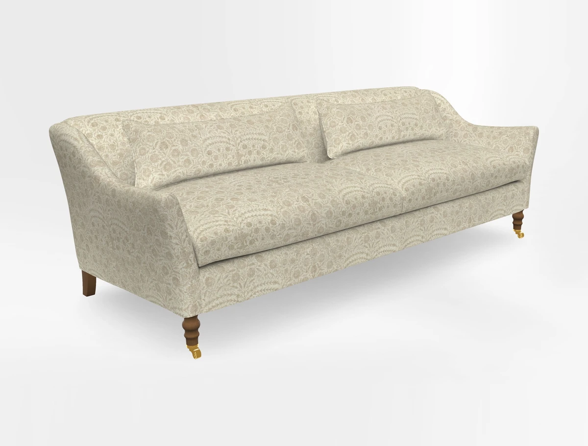Cromer 3 Seater Sofa in RHS Botanicals Henry Moon Lions Tail Terracotta