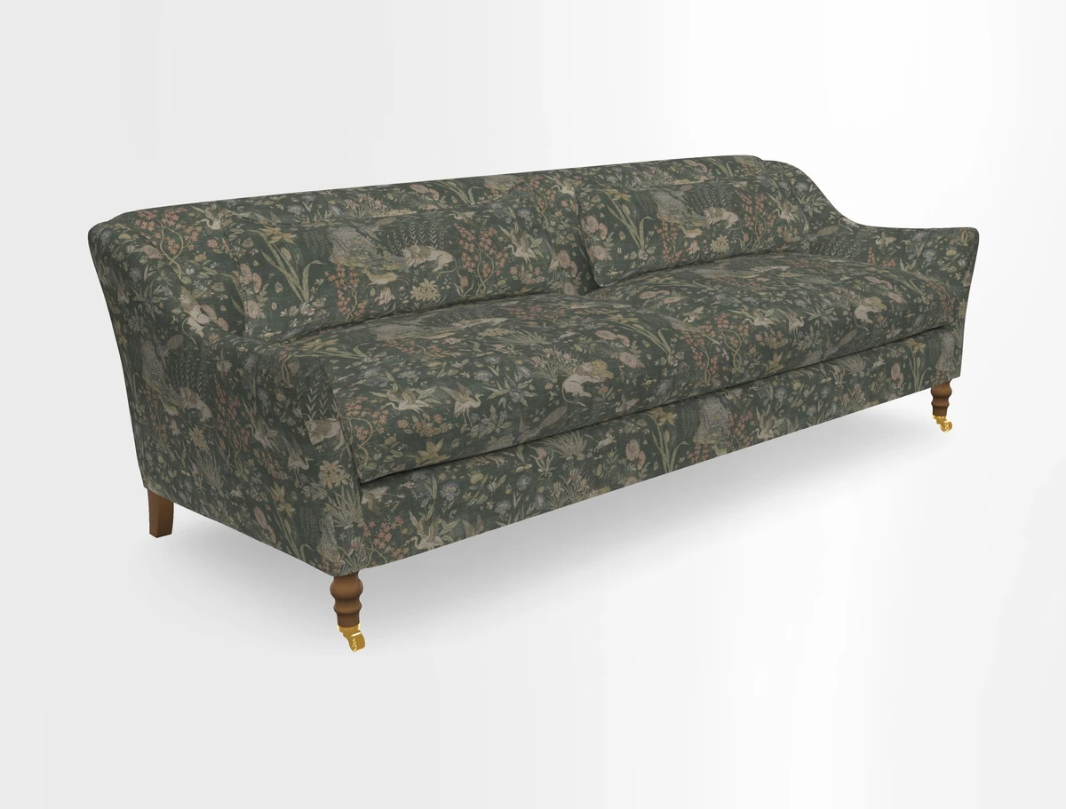 Cromer 3 Seater Sofa in RHS Botanicals Henry Moon Lions Tail Terracotta