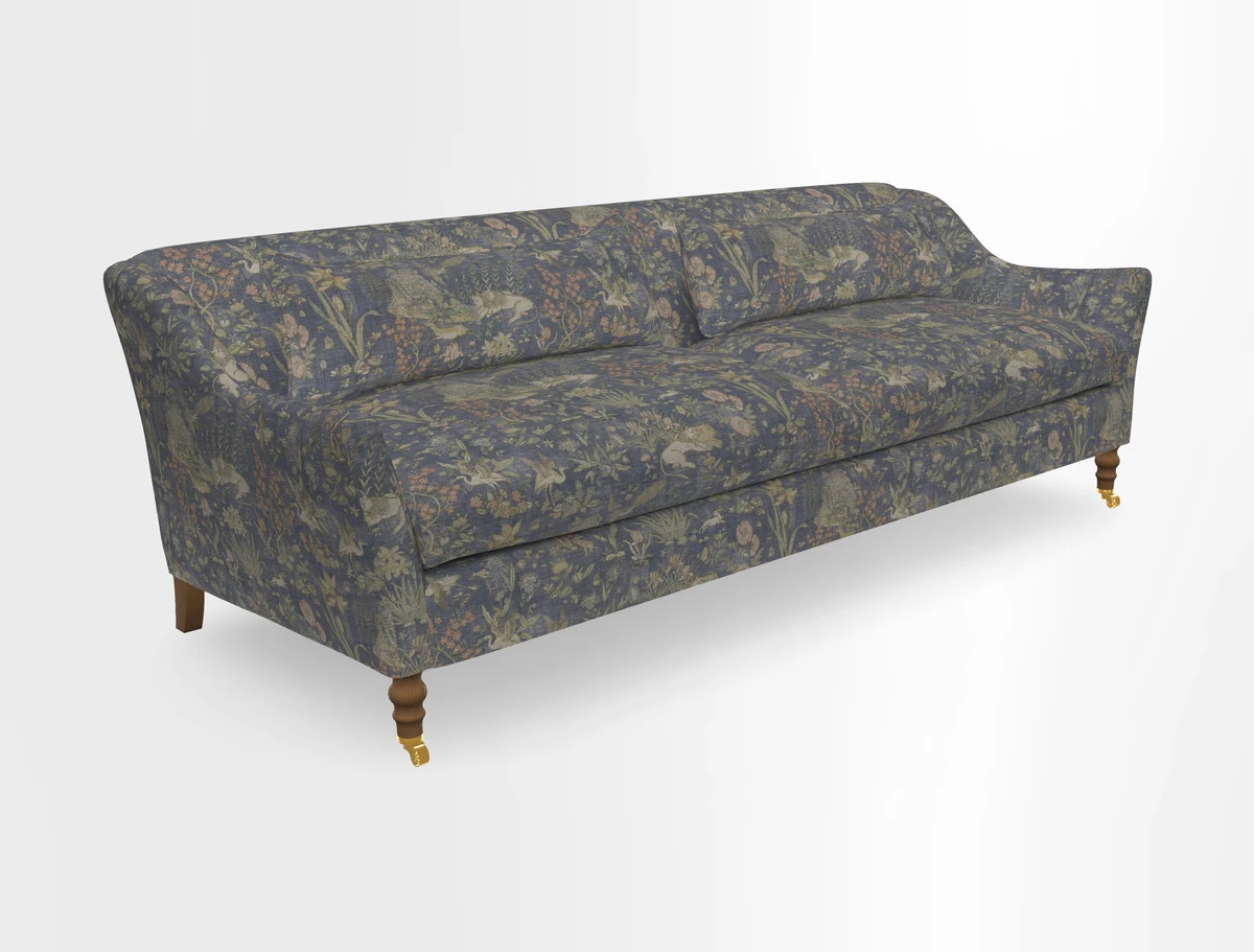 Cromer 3 Seater Sofa in RHS Botanicals Henry Moon Lions Tail Terracotta