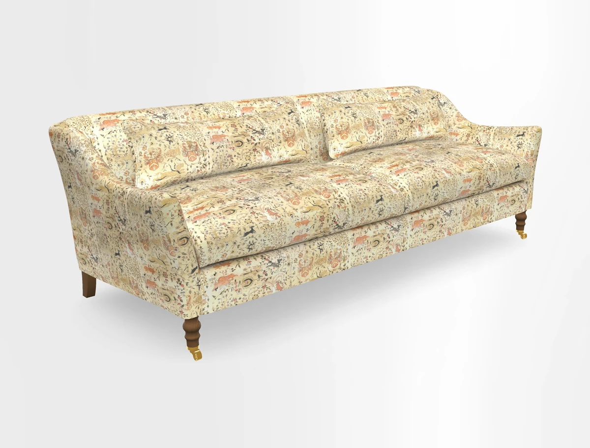 Cromer 3 Seater Sofa in RHS Botanicals Henry Moon Lions Tail Terracotta