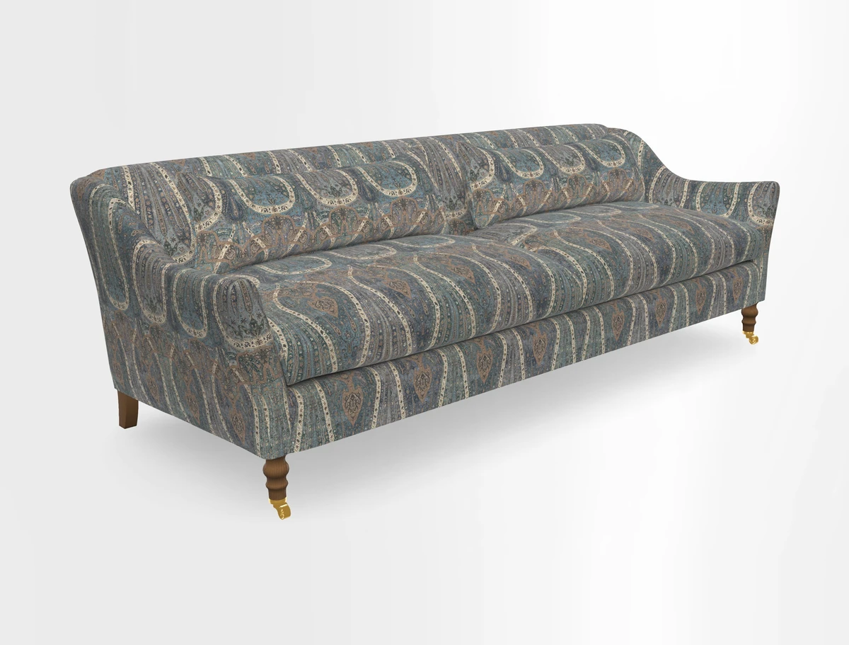 Cromer 3 Seater Sofa in RHS Botanicals Henry Moon Lions Tail Terracotta
